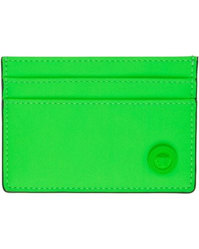 Versace Green Medusa biggie Card Holder