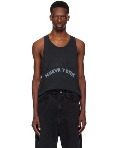 Willy Chavarria Printed Tank Top - Black