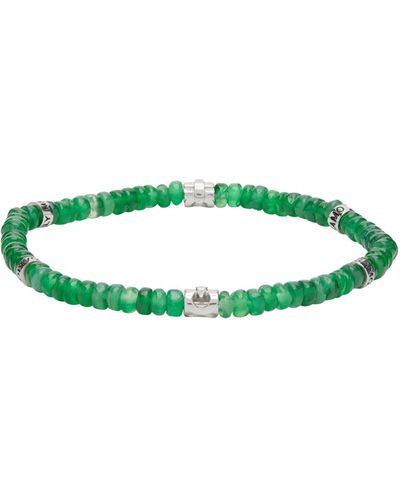 Ferragamo Bracelet vert à perles d'agate