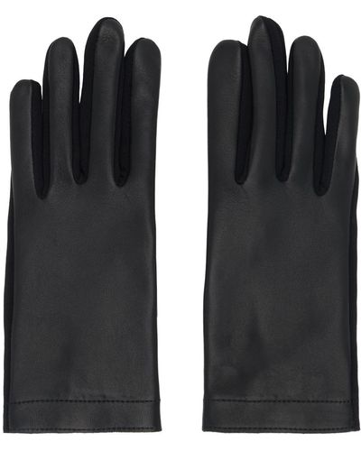 Alaïa Black Panelled Gloves