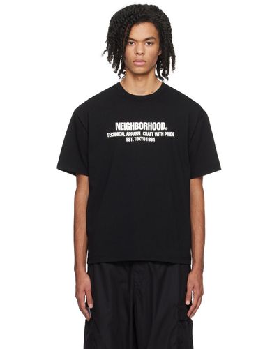 Neighborhood T-shirt noir à logo imprimé