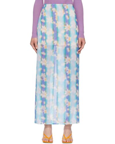 Nina Ricci Polyester Maxi Skirt - Multicolor
