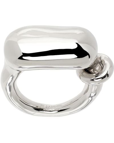 Jil Sander Silver Signet Ring - Metallic
