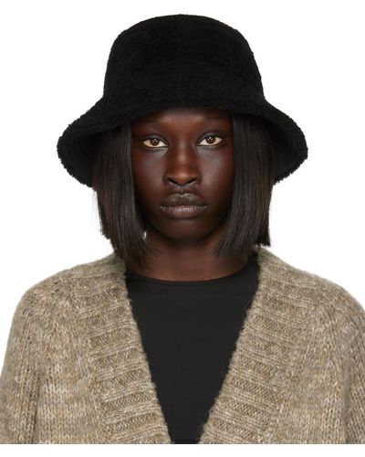 Yves Salomon Reversible Bob Bucket Hat - Black