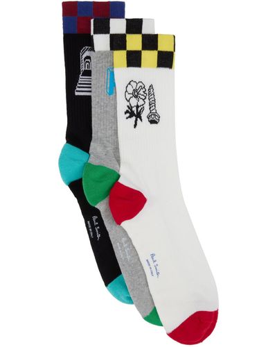 Paul Smith Ensemble de trois paires de chaussettes es - Blanc