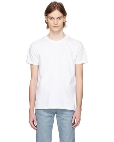 Naked & Famous Nakedfamous denim t-shirt circular blanc
