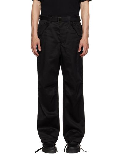 Sacai Black Belted Cargo Trousers