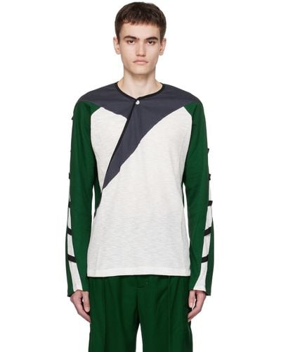 Kiko Kostadinov Multicolour Remus Long Sleeve T-shirt - Green