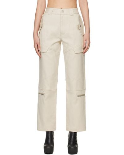 Dion Lee Beige Tactical Cargo Trousers - Natural