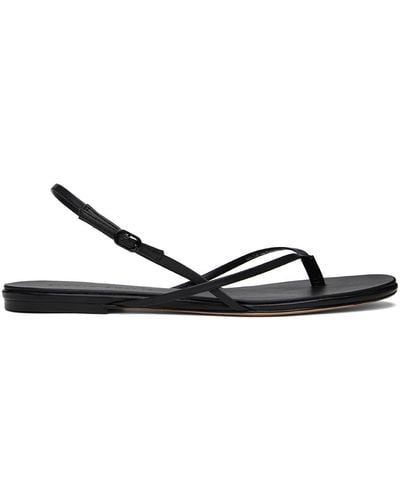 STUDIO AMELIA Wishbone Flat Sandals - Black