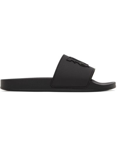 Palm Angels Monogram Slides - Black