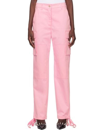 Moschino Jeans Panel Cargo Trousers - Pink
