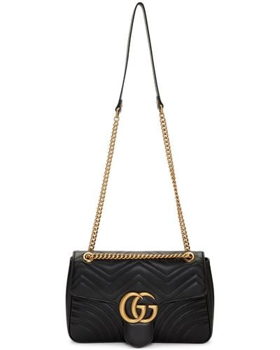 Gucci Black Medium gg Marmont 2.0 Shoulder Bag - Multicolor