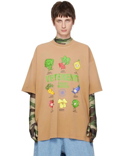 Vetements T-shirt 'vegan edition' brun - Multicolore