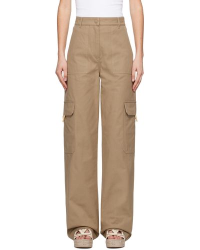 Valentino Cargo Pocket Trousers - Natural