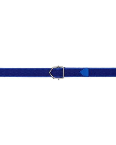 Bottega Veneta Blue Herringbone Belt - Black