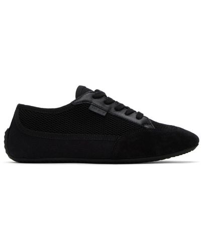 The Row Bonnie Low Top Lace Up Sneakers - Black