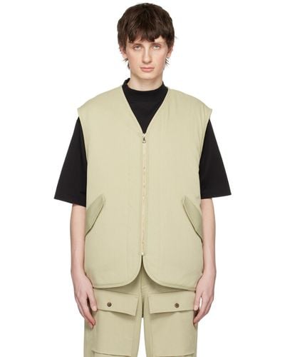 Frankie Shop Green Lant Reversible Vest - Natural