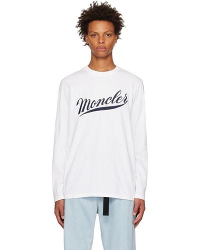 Moncler Logo-print Long-sleeve Cotton T-shirt X - White