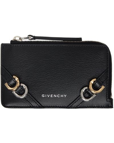 Givenchy Black Voyou Zipped Card Holder