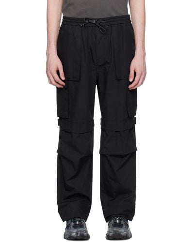 Juun.J Velcro Strap Cargo Trousers - Black