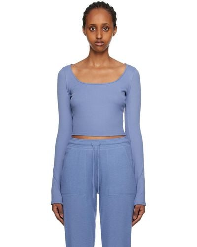 Alo Yoga Haut show stopper bleu