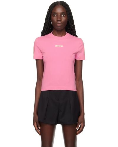 Jacquemus Le T-shirt Gros Grain Tシャツ - ピンク