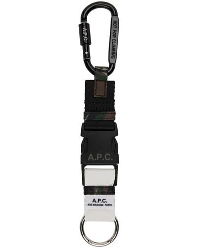 A.P.C. Khaki Trek Keychain - Black