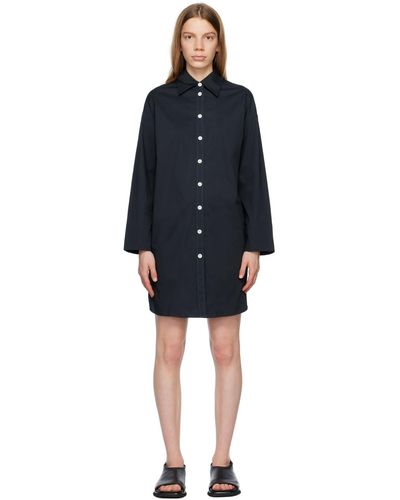 Proenza Schouler Robe courte noire à boutons - label