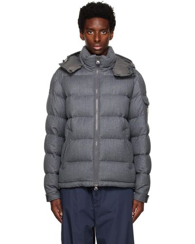 MONCLER MONTGENEVRE Classic Classic 100% Virgin wool Grey Short Down Jacket  Montgenevre