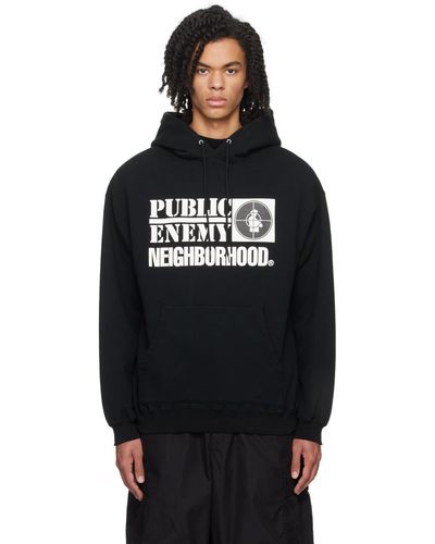 Neighborhood Pull à capuche noir édition public enemy