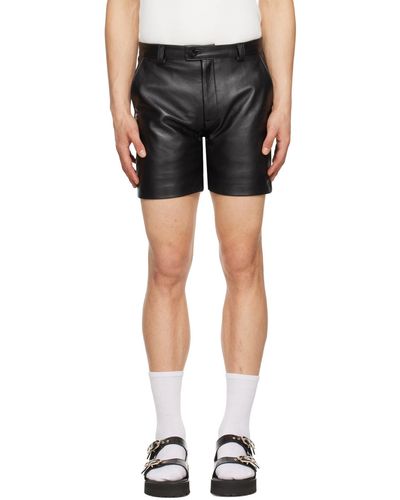 Ernest W. Baker Four-pocket Leather Shorts - Black
