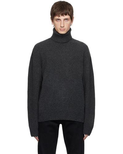 A.P.C. . Grey Marc Turtleneck - Black