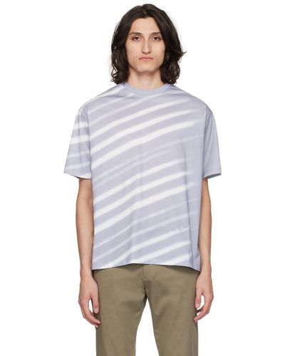 Paul Smith T-shirt mauve à rayures morning light - Multicolore