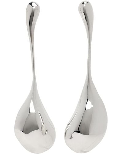 Faris Bolo Drops Earrings - White