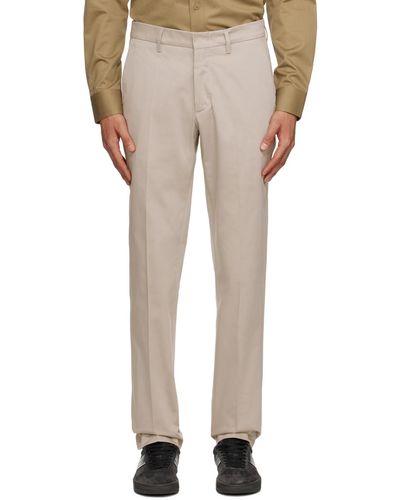 Dunhill Grey Hardware Chino Trousers - White