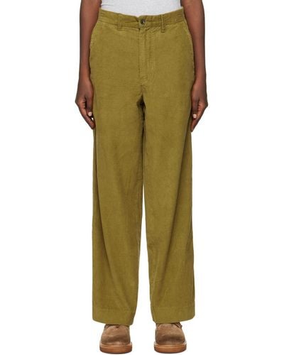Bode Khaki Standard Pants - Green