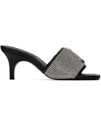 Marc Jacobs 'the Rhinestone J Marc' Heeled Sandals - Black