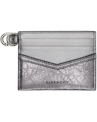 Givenchy シルバー Voyou カードケース - ブラック