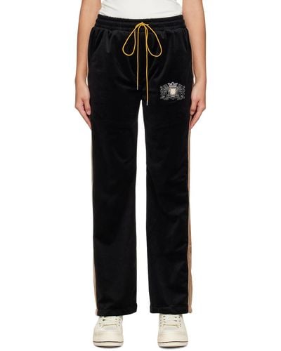 Rhude Black Embroidered Lounge Trousers