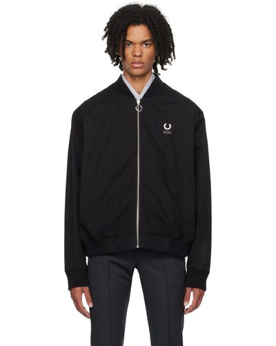 Raf Simons Black Fred Perry Edition Bomber Jacket