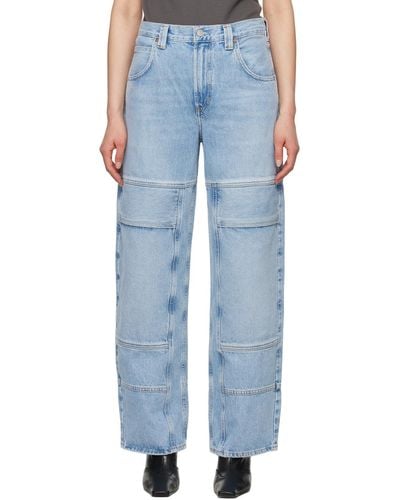 Agolde Tanis Utility Jeans - Blue
