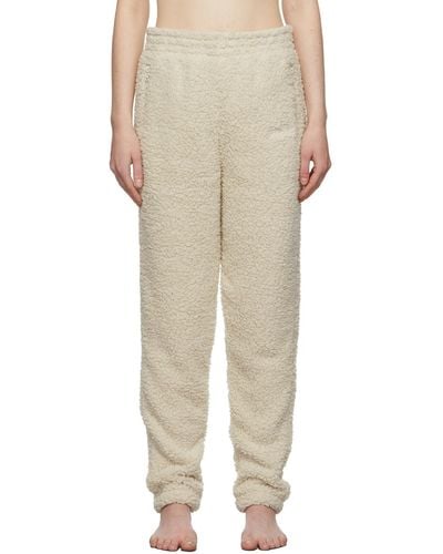 Skims Off- Teddy Jogger Lounge Trousers - Natural