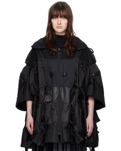 Junya Watanabe Black Panelled Coat