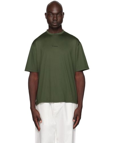 Jil Sander T-shirt de style maillot dermoprotecteur vert
