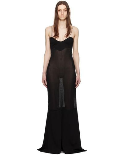 Jacquemus Les Sculptures 'La Robe Fino' Maxi Dress - Black