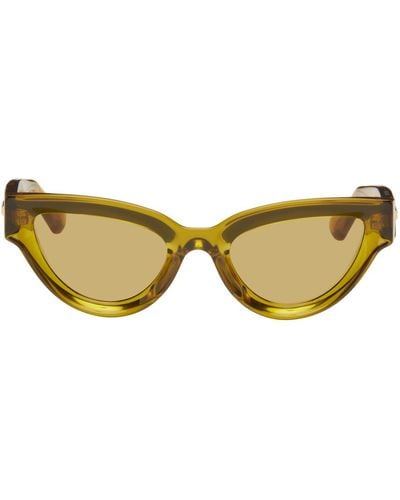 Bottega Veneta Brown Cat-eye Sunglasses - Black