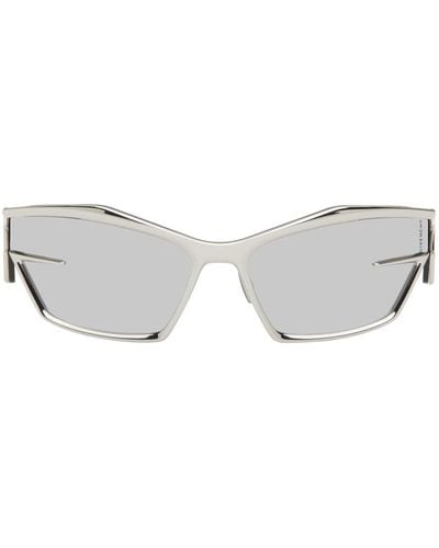 Givenchy Silver Giv Cut Sunglasses - Black