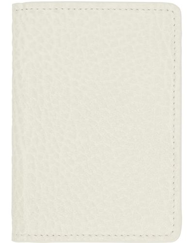 Maison Margiela Off-white Four Stitches Card Holder - Natural