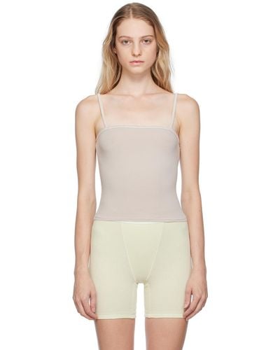 Skims Taupe New Vintage Straight Neck Camisole - Natural